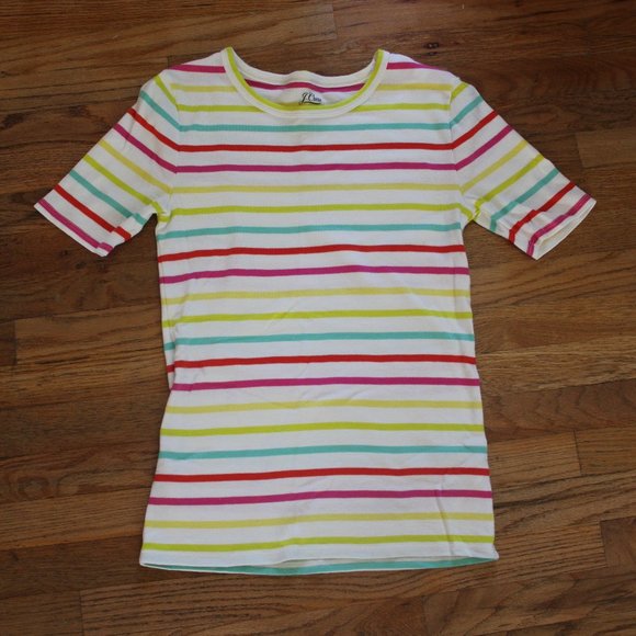 J. Crew Tops - J. Crew Perfect Fit Striped Crew Neck T-shirt